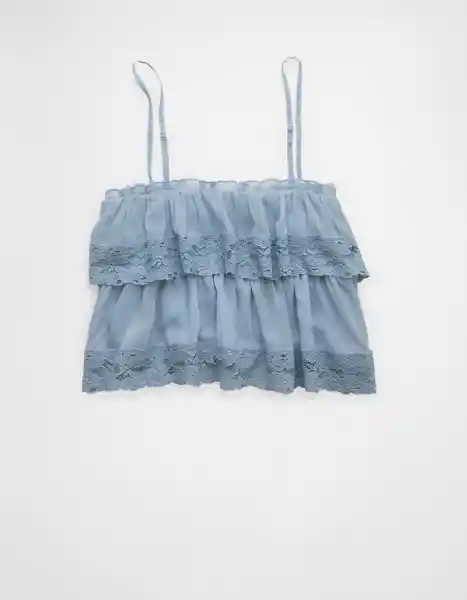 Camisa Mujer Azul Talla SMALL 6571401 American Eagle