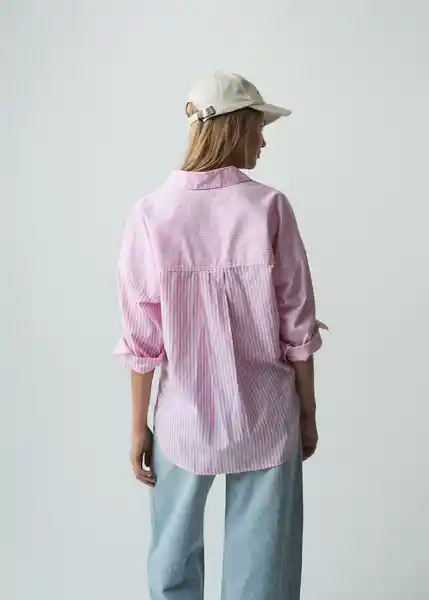 Camisa Sira Mujer Rosa Bonbon Claro T S 012G385 Naf Naf