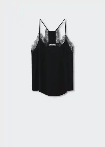 Top Brenda Negro Talla L Mujer Mango