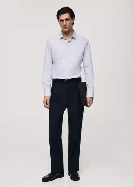 Camisa Vecchia Blanco Talla L Hombre Mango