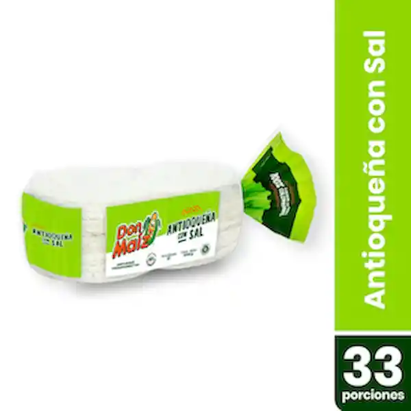 Arepa Don Maíz Antioqueña con Sal 33Unidades. 3300 G.