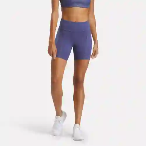 Reebok Pantaloneta Entrenamiento Lux High Rise Mujer Azul T L