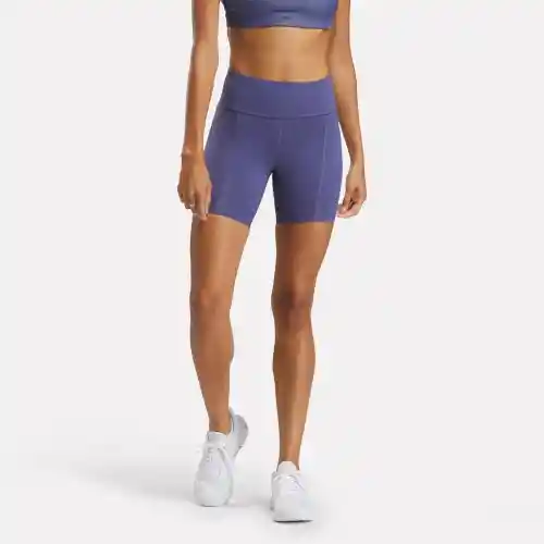 Reebok Pantaloneta Entrenamiento Lux High Rise Mujer Azul T L