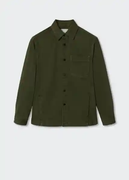 Sobrecamisa Guy Khaki Talla M Hombre Mango