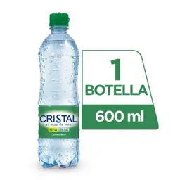 Agua Cristal 600 ml con Gas