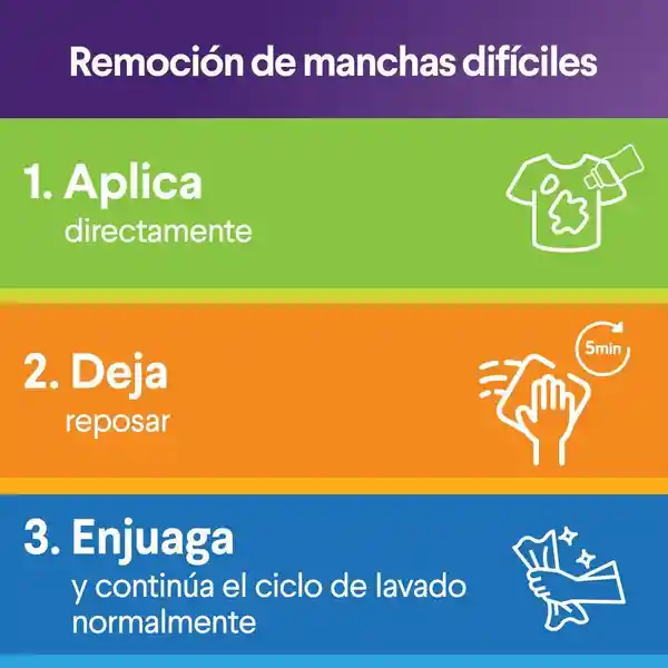 Quitamanchas Sin Cloro Clorox Ropa 4 en 1 de Color 930 mL