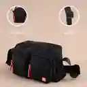 Bolso Crossbody Con Dos Bolsas al Frente Negro Serie Miniso