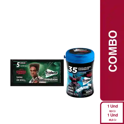 Trident Yerba 5 Und + Trident Botella Menta 35 Und