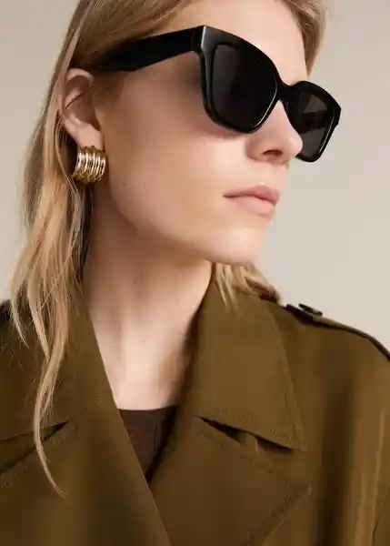 Abrigo Trench Adelaida Khaki Talla M Mujer Mango