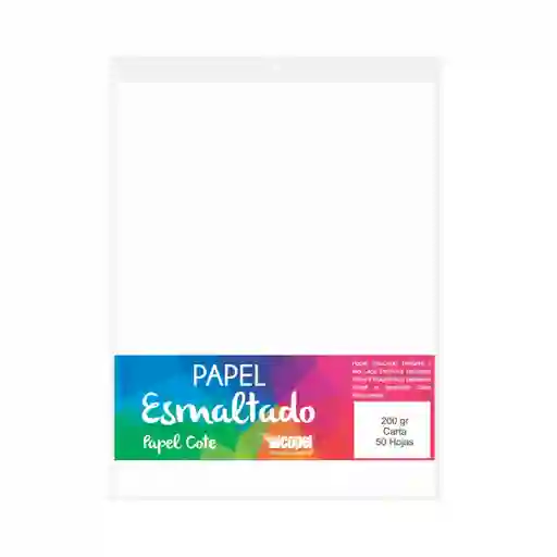 Icopel Papel Carta Esmaltado x 50 Hojas