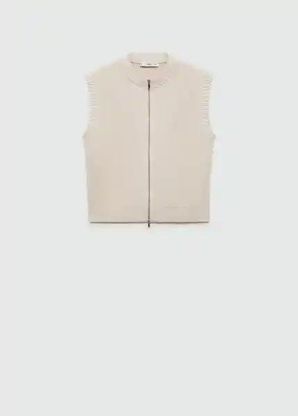 Chaleco Monica Hielo Talla L Mujer Mango