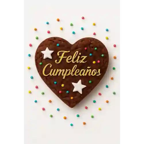 Brownies corazon feliz cumpleaños