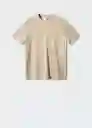 Camiseta Crew Beige Talla M Hombre Mango