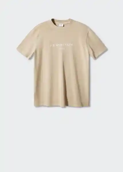 Camiseta Crew Beige Talla M Hombre Mango