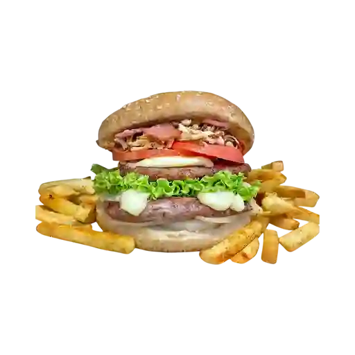 Hamburguesa Doble Carne Sencilla