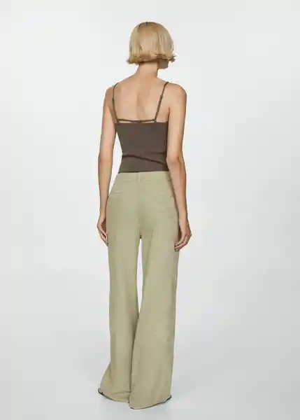 Pantalón Coral Khaki Talla L Mujer Mango