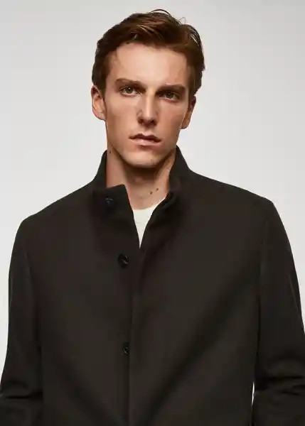 Abrigo Funnel Marrón Talla M Hombre Mango