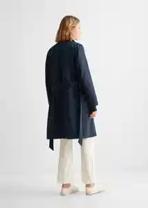 Abrigo Trench Navy Talla 19 Teen Niñas Mango