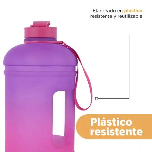 Vaso Plástico Púrpura y Rosa 2100 mL Miniso
