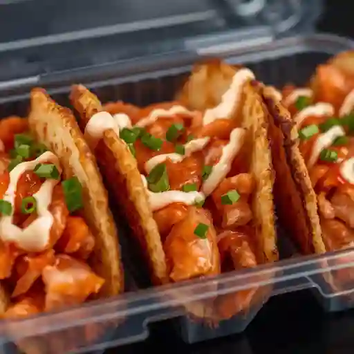 Tacos de salmón luxe fusión