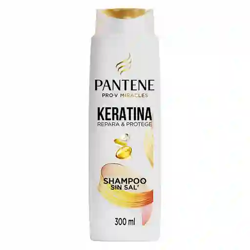 Pantene Shampoo Sin Sal Keratina 300 mL