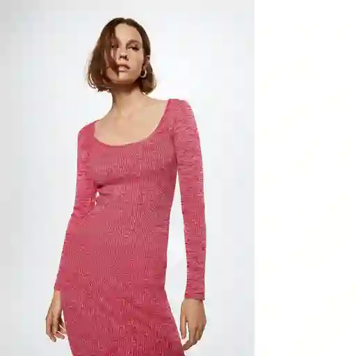 Vestido Areniza Fucsia Talla L Mujer Mango