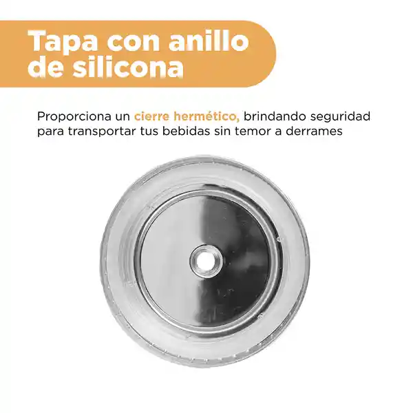 Vaso Plástico Con Pitillo Serie Silver Grey Miniso