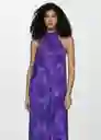 Vestido Rio-a Morado Talla M Mujer Mango