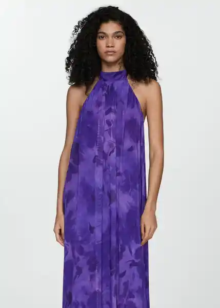 Vestido Rio-a Morado Talla M Mujer Mango