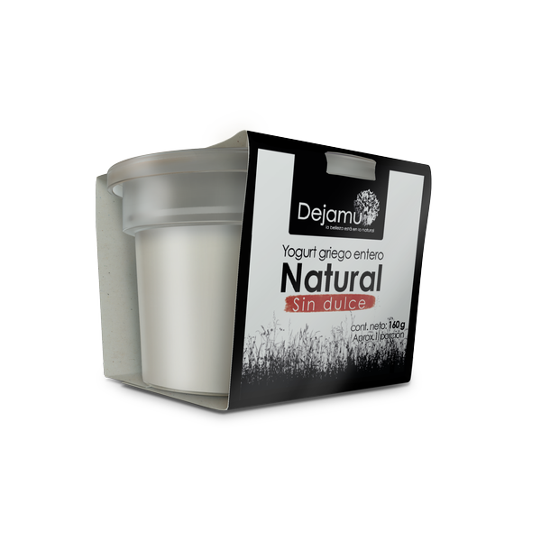 Dejamu Yogurt Griego Entero Natural sin Dulce 160 g