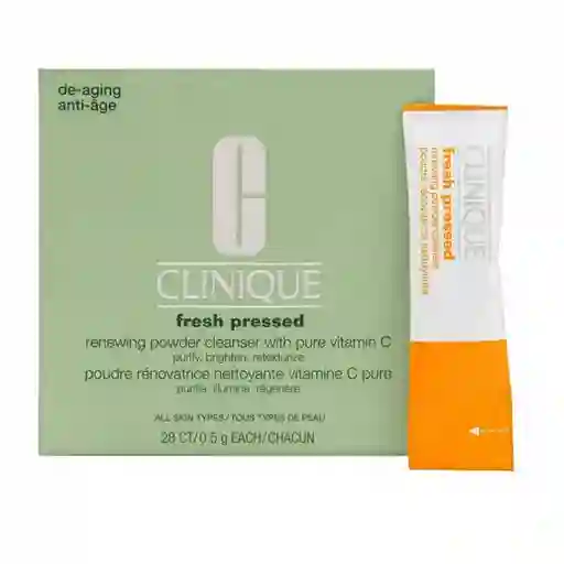 Clinique Limpiador Fresh Pressed Renewing Powder Pure Vitamin C 28 Piezas