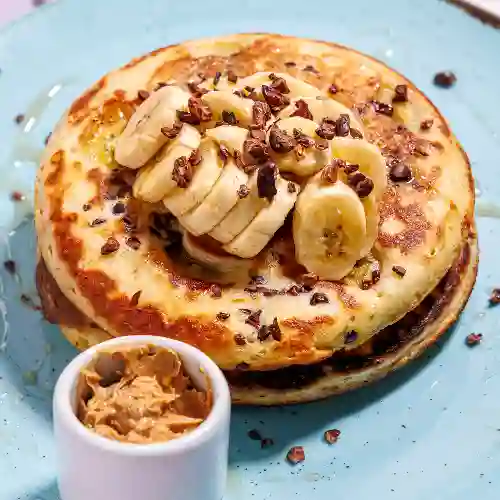 Pancakes de Banano y Mantequilla de Maní