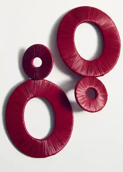 Pendientes Malena Rojo Talla 99 Mujer Mango