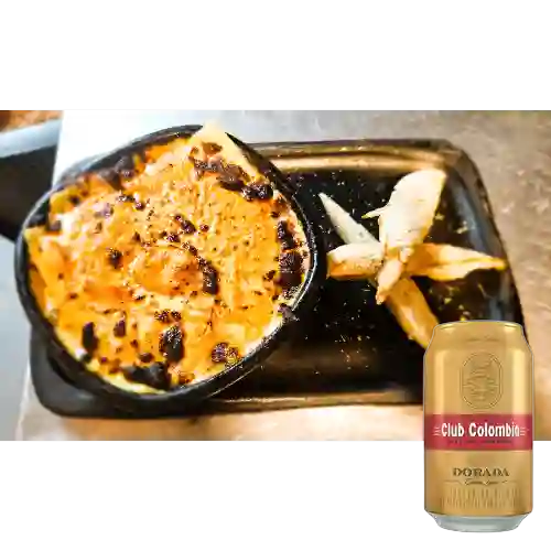 Combo Lasagna de Camarones + Club Col. Dorada Lta 330ml