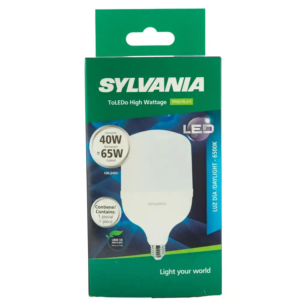 Sylvania Foco Led Alta Potencia Luz Blanca 40W E27 100-240 V