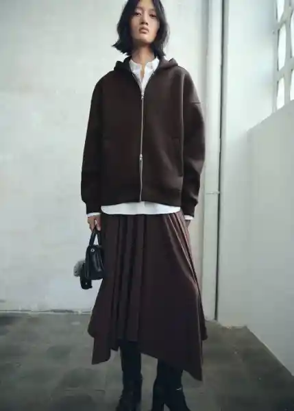 Chaqueta Nea Marrón Talla S Mujer Mango