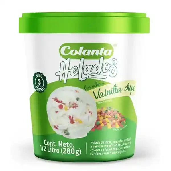 Colanta Helado Vainilla Chips