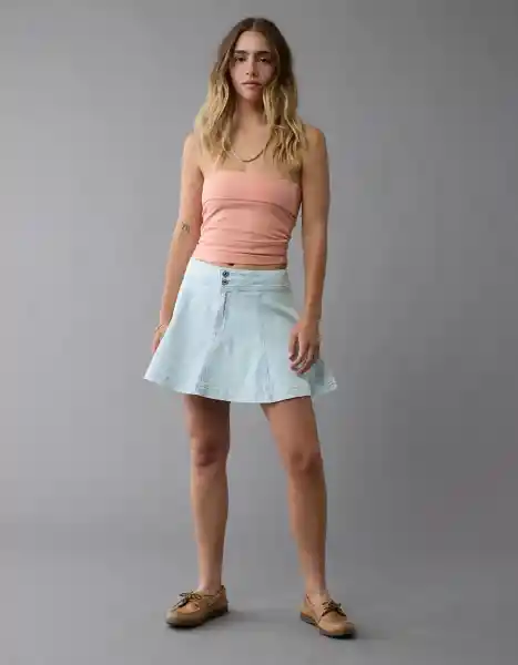 Falda Mujer Azul Talla: 10 5129915 American Eagle