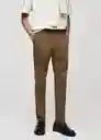 Pantalón Maine Khaki Talla 46 Hombre Mango