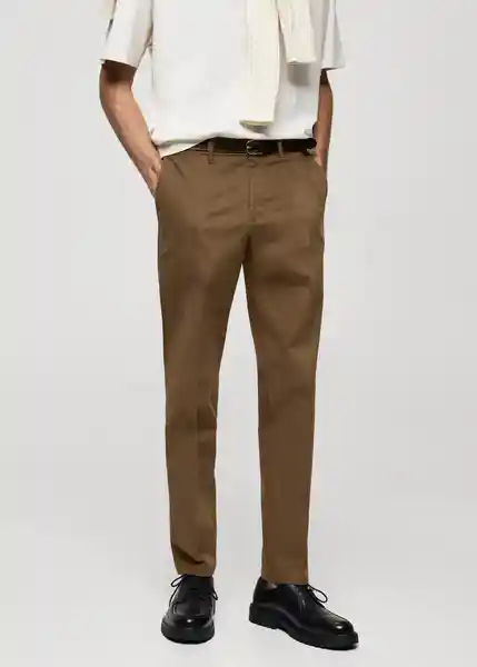 Pantalón Maine Khaki Talla 46 Hombre Mango