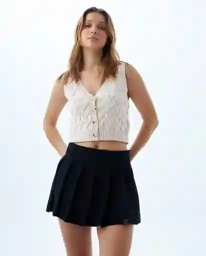Chaleco Mujer Crudo Talla S 699f006 Americanino