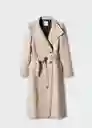 Abrigo Sirenita Camel Talla 25 Mujer Mango