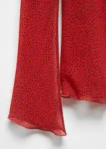 Blusa Roses Rojo Talla L Mujer Mango