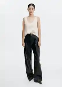 Top Nicole Offwhite Talla L Mujer Mango