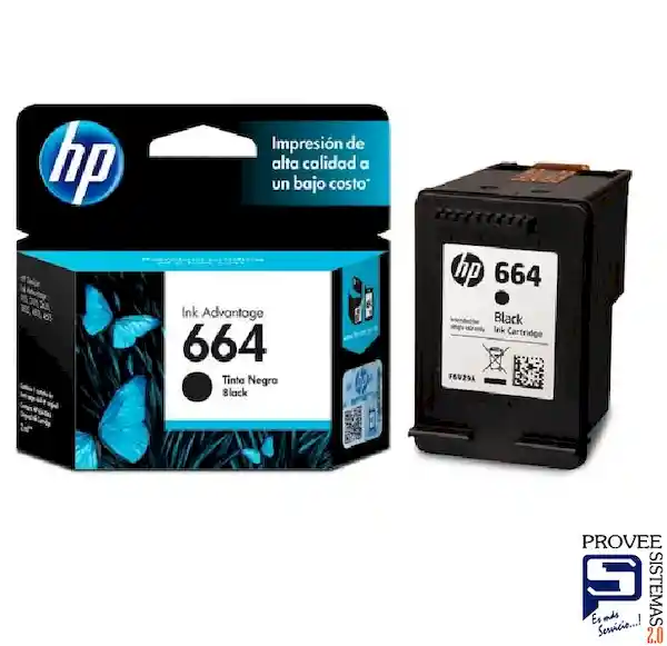 Hp Cartucho de Tinta 664 Negra Original