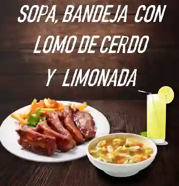 Bandeja con Lomo de Cerdo