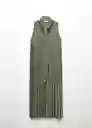 Vestido Turmalin-A Khaki Talla S Mujer Mango