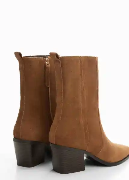 Botines Strechy1 Tabaco Talla 39 Mujer Mango