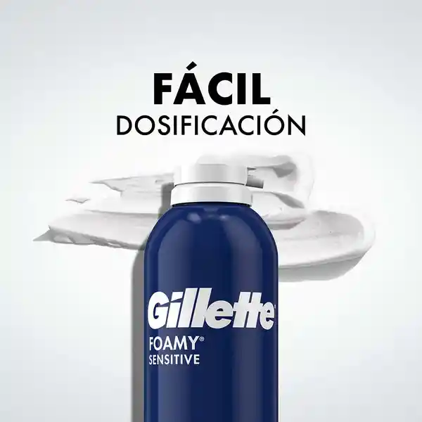 GILLETTE Foamy Sensitive Espuma de Afeitar Ideal para Hombres con Piel Sensible Afeitadas sin Irritación 322 mL