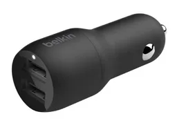 Belkin Cargador Carro Mixit 2 Puertos Con Cable Lightning Negro